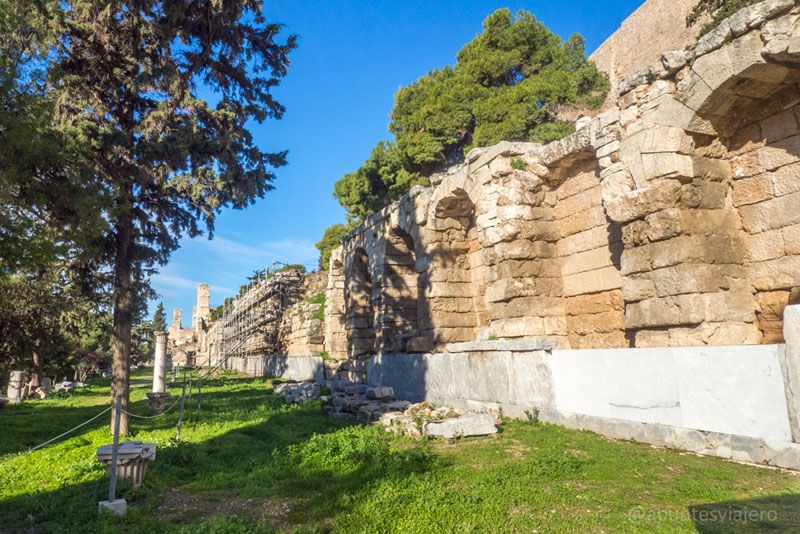 Estoa de Eumenes - Guia para visitar la Acropolis de Atenas